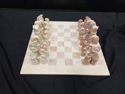 African Marble Tribal Chess Set