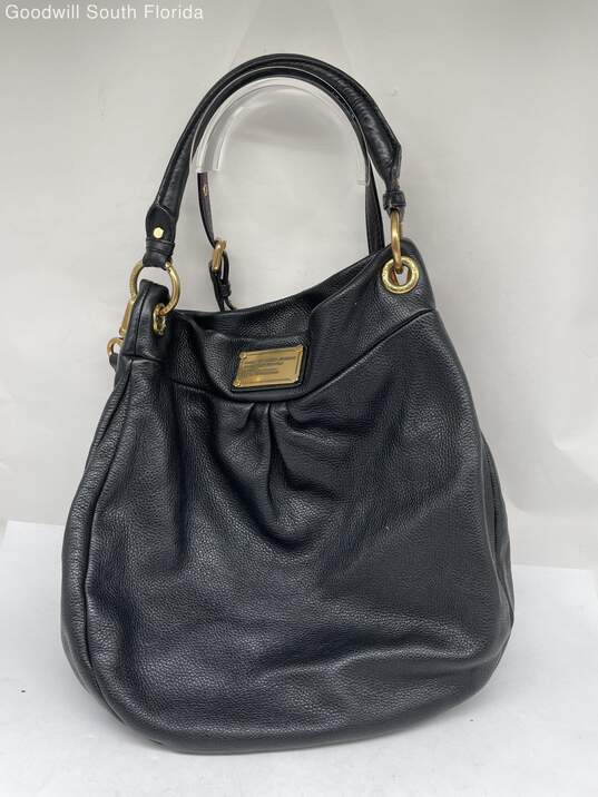 Marc Jacobs Womens Black Leather Inner Pocket Shoulder Handbag image number 4