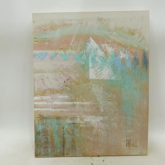 5Signed Lee Reynolds Abstract Oil And Mixed Media on Canvas image number 2