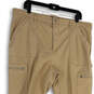 Womens Brown Flat Front Pockets Straight Leg Cargo Pants Size 33/16 image number 3