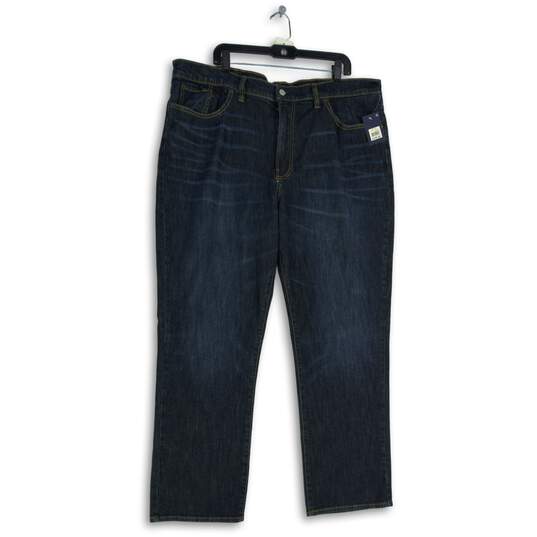 NWT Lucky Brand Mens Blue Denim Stretch Dark Wash Straight Leg Jeans Size 44/32 image number 1