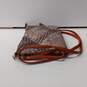 Michael Kors Brown And Gray Snakeskin/Woven Looking Patterned Purse/Bag image number 3