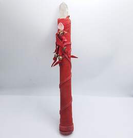 Quartz Crystal Wand Wrapped In Red Suede 174.5g