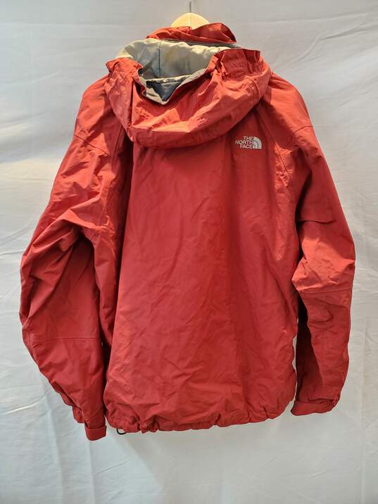 Buy the The North Face Long Sleeve Hooded Dark Red Hyvent Jacket Men's Size  L