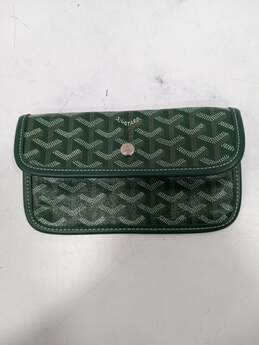 Goyard Green Coated Canvas Snap Pouch