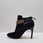 Badgley Mischka  Black Gold Suede Ankle Booties Women's Size 8M image number 2