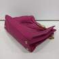 Womens Pink Genuine Leather Snap Satchel Bag image number 3