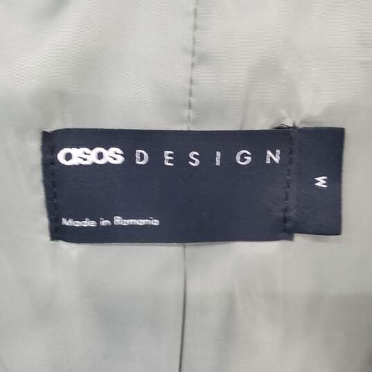 Asos Green Lined Oversized Blazer Jacket WM Size M NWT image number 3