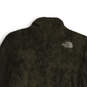 Womens Brown Mock Neck Long Sleeve Full-Zip Fleece Jacket Size Medium image number 4