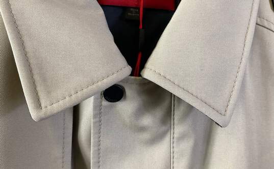 Hugo Boss Mens Beige Long Sleeve Pockets Full Zip Trench Coat Size 38R image number 4