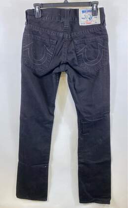 True Religion Mens Blue Dark Wash Low Rise Denim Straight Leg Jeans Size 27 alternative image