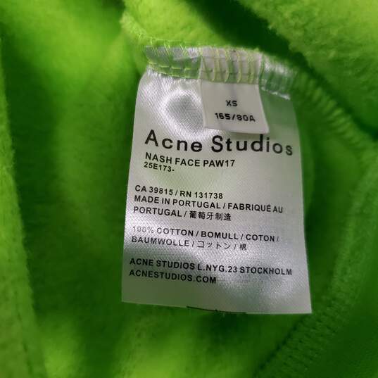 Acne Studios Men's Lime Green Broken Logo Sweatshirt Size XS image number 4