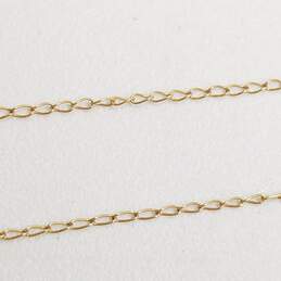 14K Gold Dainty 16" Necklace W/Cross Pendant 0.8g alternative image