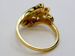 14K Yellow Gold 0.25 CT Diamond Multi Gemstone Floral Ring 5.4g alternative image