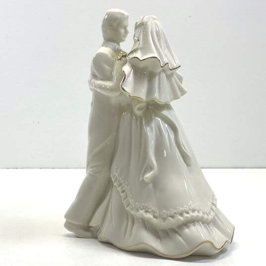 Mikasa "Wedding Bells" 8 inch Tall Fine Porcelain Bride and Groom Figurine image number 4