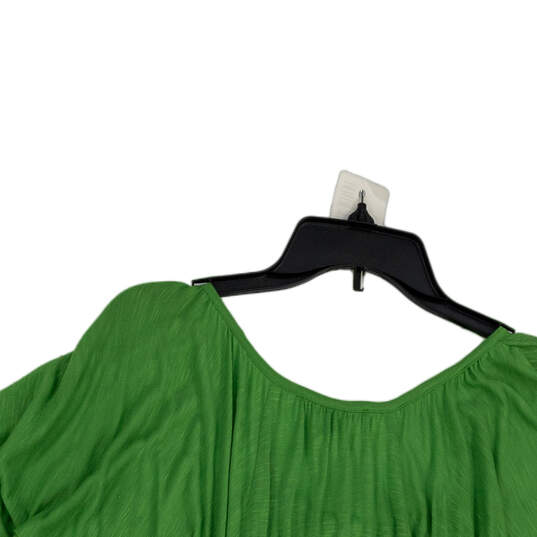 NWT Womens Green Round Neck Short Sleeve Pullover Blouse Top Size Small image number 4