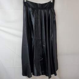 Handmade 1951 Black Satin Skirt Women's 6