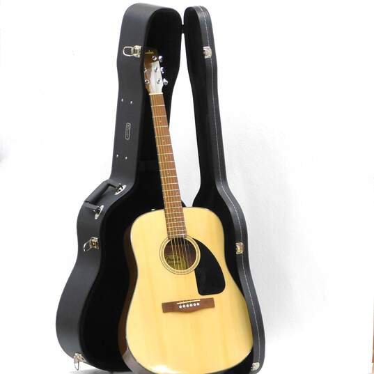 Fender Brand CD-60 DREAD W/CASE NAT Model Wooden 6-String Acoustic Guitar w/Case image number 1