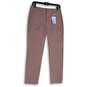 NWT Mary Crafts Womens Pink Flat Front Slash Pocket Ankle Leg Chino Pants Size 6 image number 1