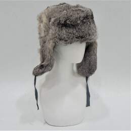 Vintage Unisex Rabbit Fur Russian Ushanka Trapper Hat