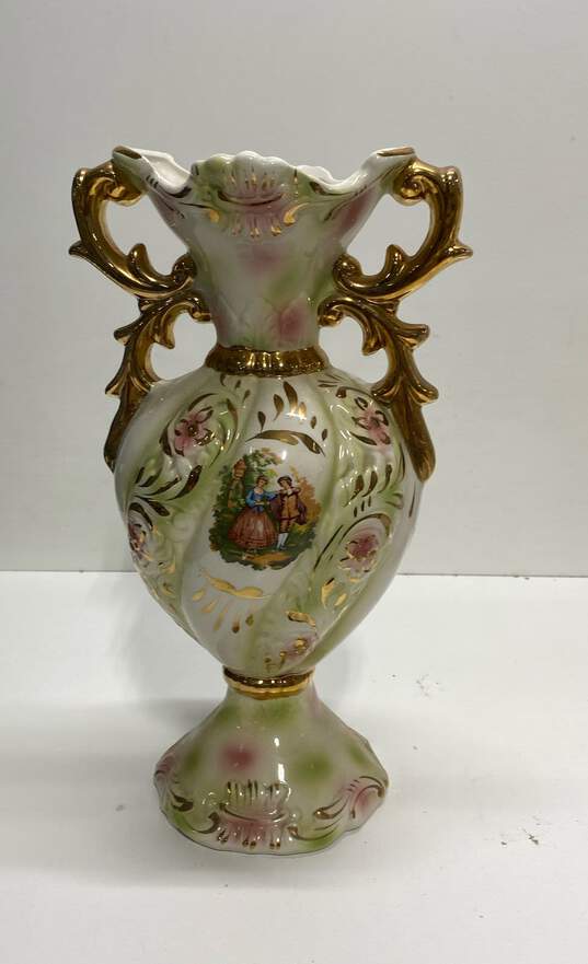 Vintage Ceramic Vase 14.5 inch Tall Mid Century Italian Design Art Pottery image number 2