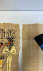 Lot of 2 Egyptian Screen Print on Papyrus Paper Print image number 2
