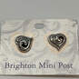 Designer Brighton Silver-Tone Fashionable Heart Shape Stud Earrings image number 3