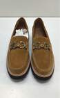 Donald Pliner Helio Brown Suede Platform Loafers Casual Shoes Women's Size 10 image number 2