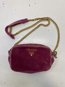 Authentic Prada Velluto Pink Crossbody Bag