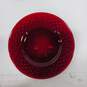 5 Piece Bundle of Ruby Red Pressed Glass Bowl and Saucers image number 3