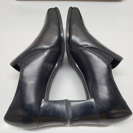 Munro American Slip On Shoe Dark Brown Shock Absorbing Heel Leather Size 6 image number 3