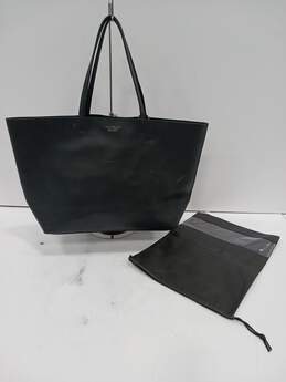 Victoria's Secret Large Black Leather Tote Bag