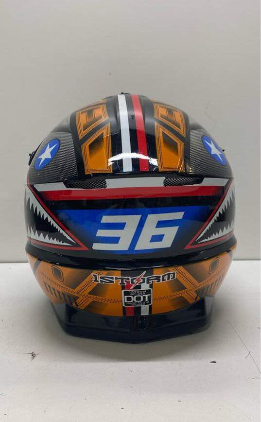 Dot 1Storm Motocross Multicolor Helmet Sz. L image number 3