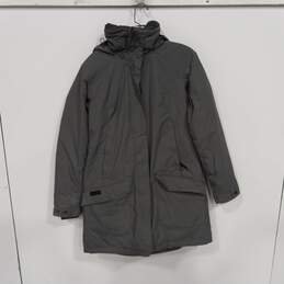 Columbia Men's Omni-Heat Gray Full Zip/Snap Hooded Parka Coat Size M