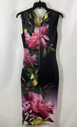 NWT Ted Baker Womens Multicolor Oldiva Citrus Bloom Midi Bodycon Dress Size 1 alternative image