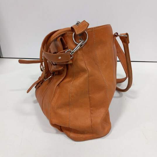 Sereno Tan Leather Shoulder Bag Purse image number 6