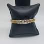 14k Gold Diamond Two Tone 7.5" Bracelet 17.7g image number 1