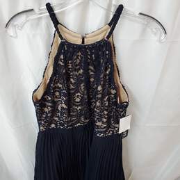 XSCAPE Women's Pleated Lace Semi-Formal Dress Navy Size 12 alternative image