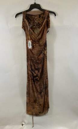 NWT Jaded London Womens Multicolor Macrame Mesh Long Sleeve Maxi Dress Size L alternative image