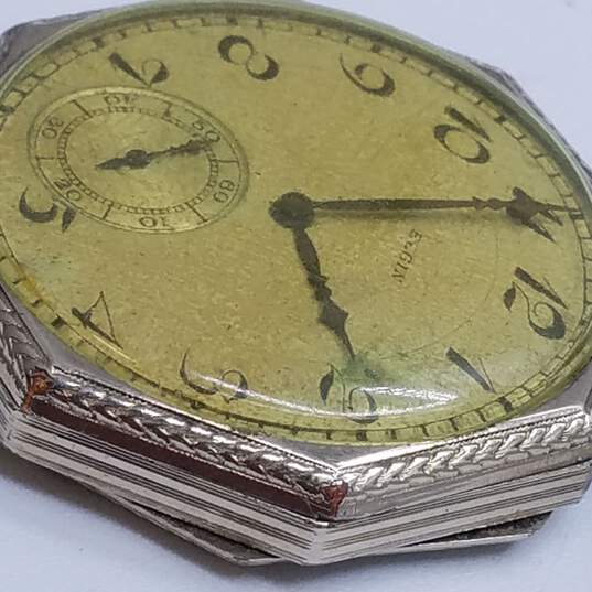 Elgin 42mm 1928 Vintage Gold Filled 14K Octagonal Pocket Watch image number 3