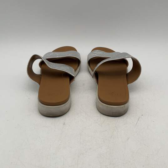 Ugg Womens ZYLE Metallic Silver Open Toe Slip-On Slide Sandals Size 7 image number 4