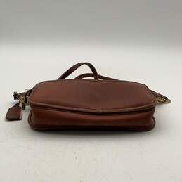 Coach Womens Brown Leather Logo Charm Turn Lock Mini Satchel Crossbody Bag alternative image