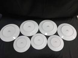 Bundle of 7 White Royal Gallery Gold Plates In Various Sizes alternative image