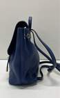 Kate Spade Blue Leather Drawstring Small Backpack Bag image number 5