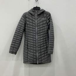 The North Face Womens Thermoball II Gray Quilted Hooded Parka Coat Size XS