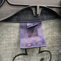Womens Blue Denim Short Sleeve Pockets Front Zip One-Piece Jumpsuit Size L image number 3