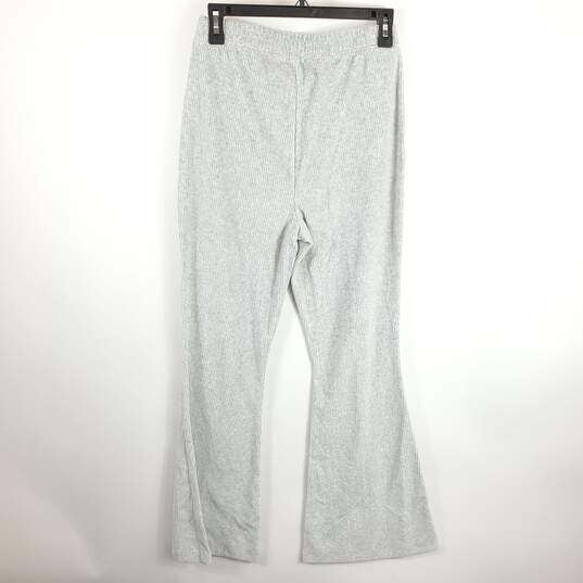 Aerie Women Grey Flared Velvet Ribbed Pants S NWT image number 2