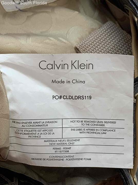 Calvin Klein Womens Brown And Beige Book Bag image number 6