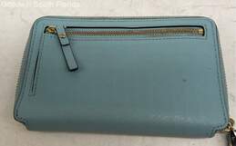 Kate Spade New York Womens Blue Leather Folding Zip-Around Wallet alternative image