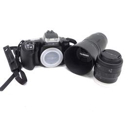 Minolta Maxxum 300si 35mm SLR Film Camera w/ 2 Lens 35-70mm & 100-300mm
